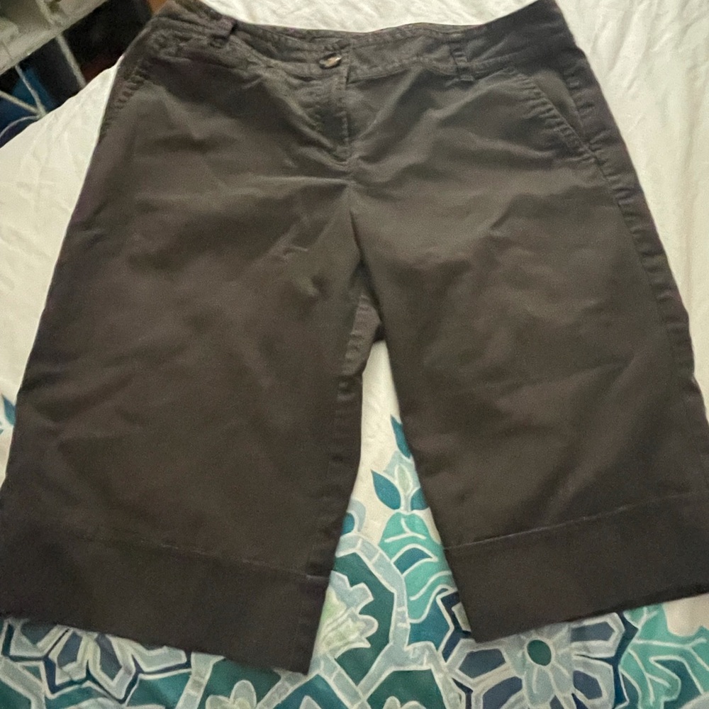 Ann Taylor Signature Fit Lower on Waist Bermuda knee length shorts 14 Brown